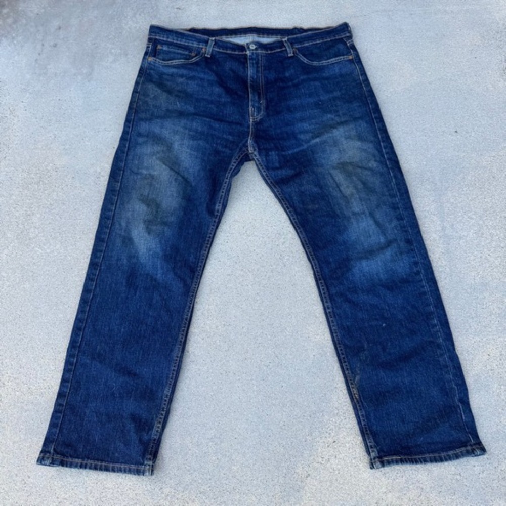 Levi's 505 Jeans Mens‎ 42x30 Dark Wash Blue Denim